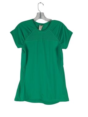 Roxy Rash Guard Womens L Green Endurance Mesh Short Sleeve Swimwear